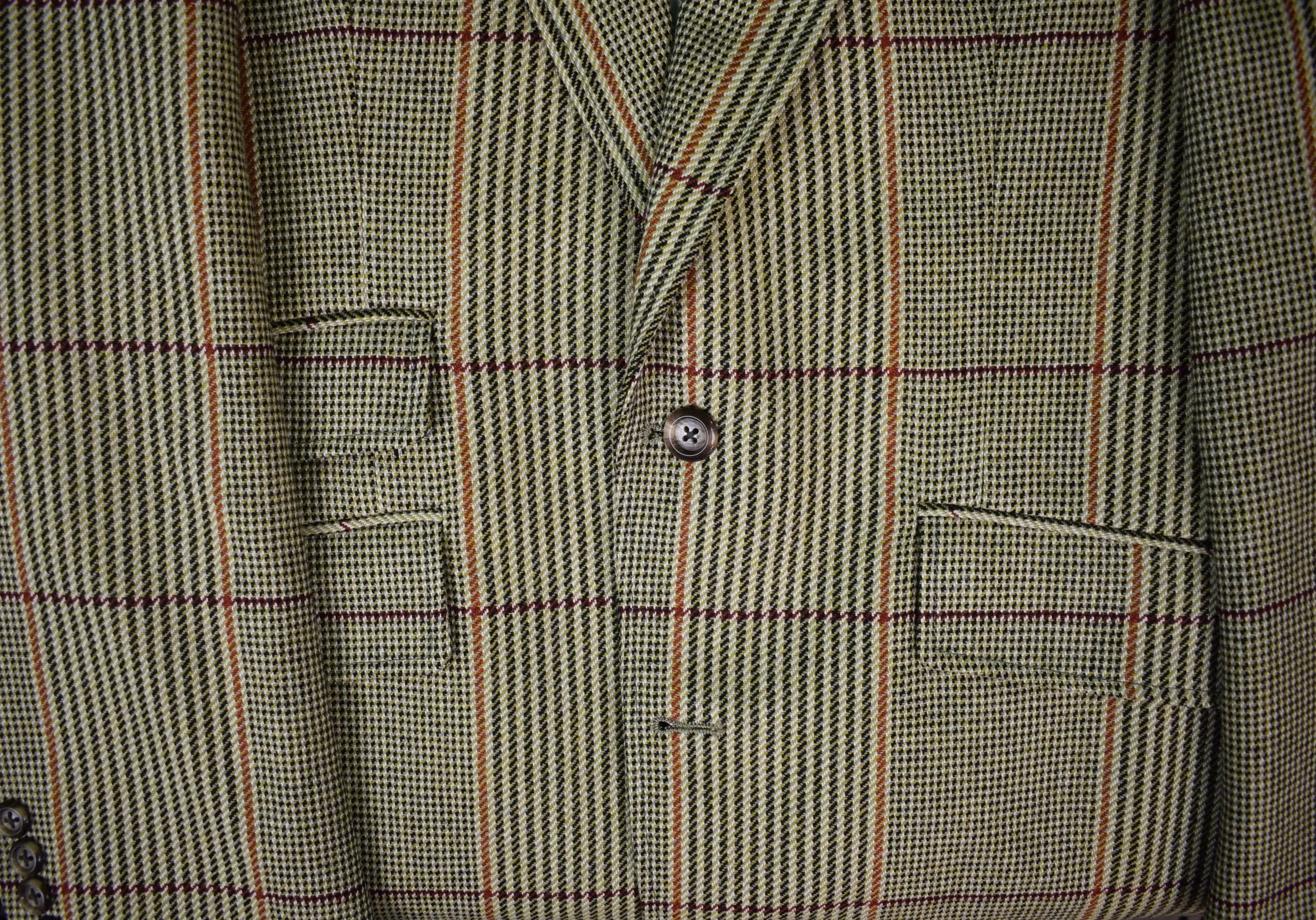"Chipp Russell Plaid Tweed Sport Coat" Sz 38R