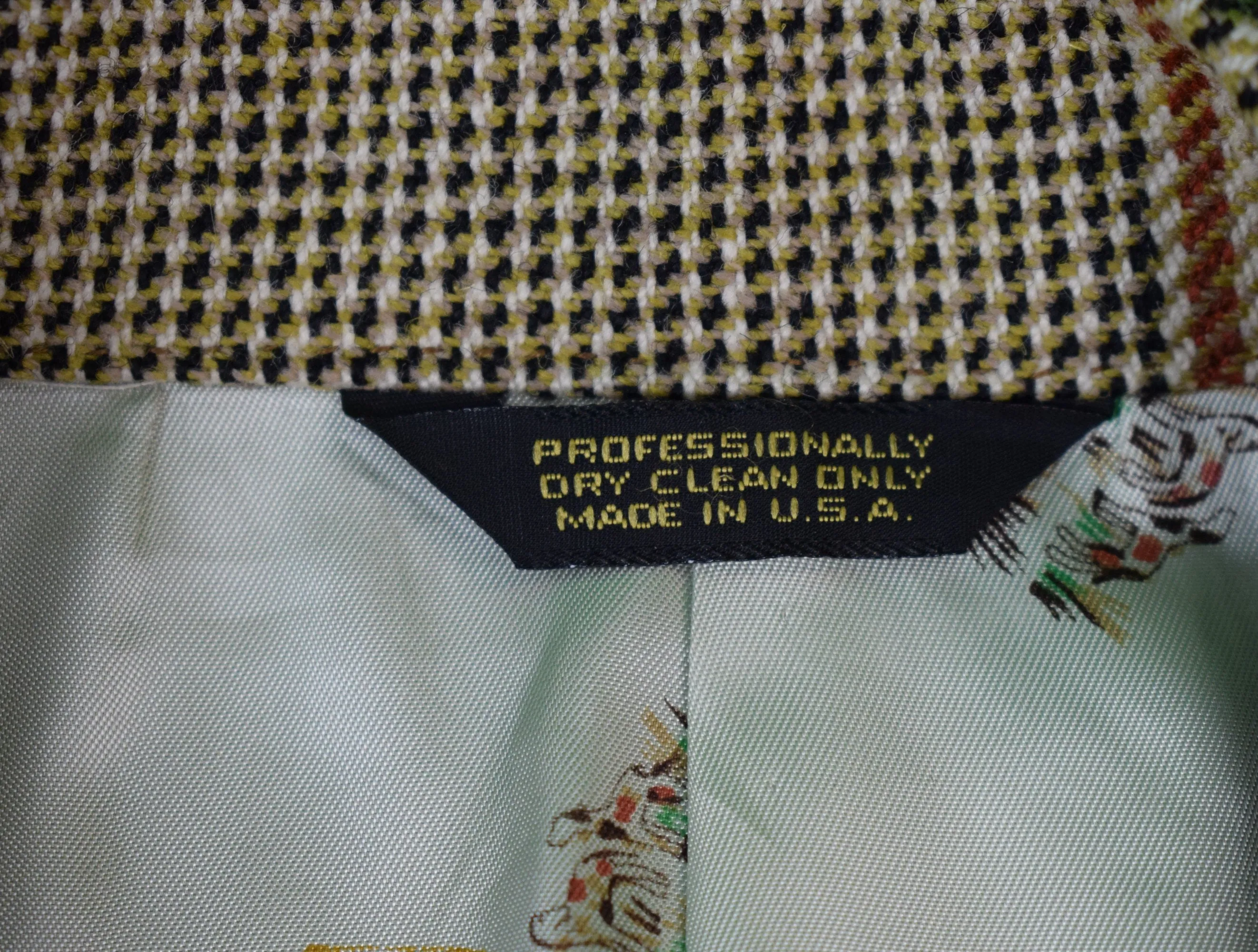 "Chipp Russell Plaid Tweed Sport Coat" Sz 38R
