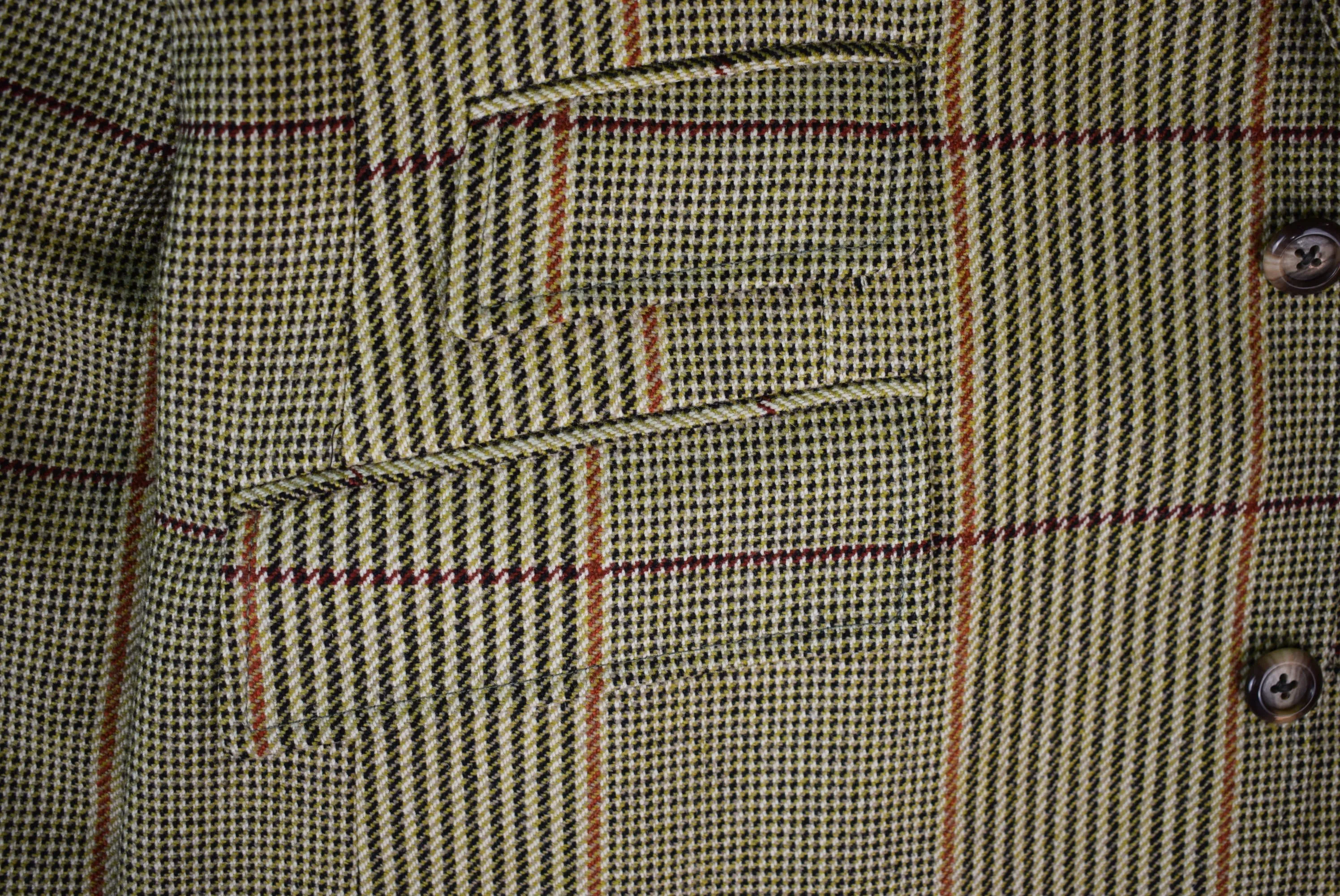 "Chipp Russell Plaid Tweed Sport Coat" Sz 38R