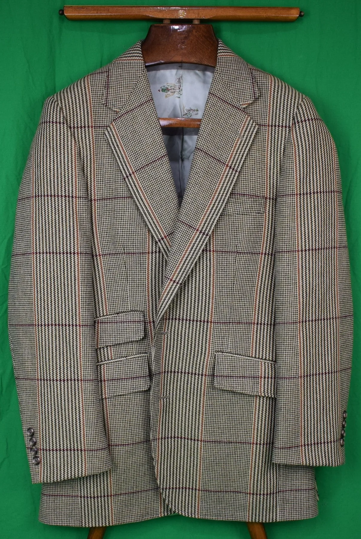"Chipp Russell Plaid Tweed Sport Coat" Sz 38R