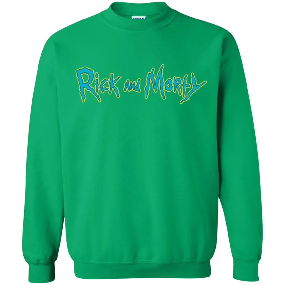 Rick And Morty Title Typography Unisex Crewneck Pullover Sweatshirt