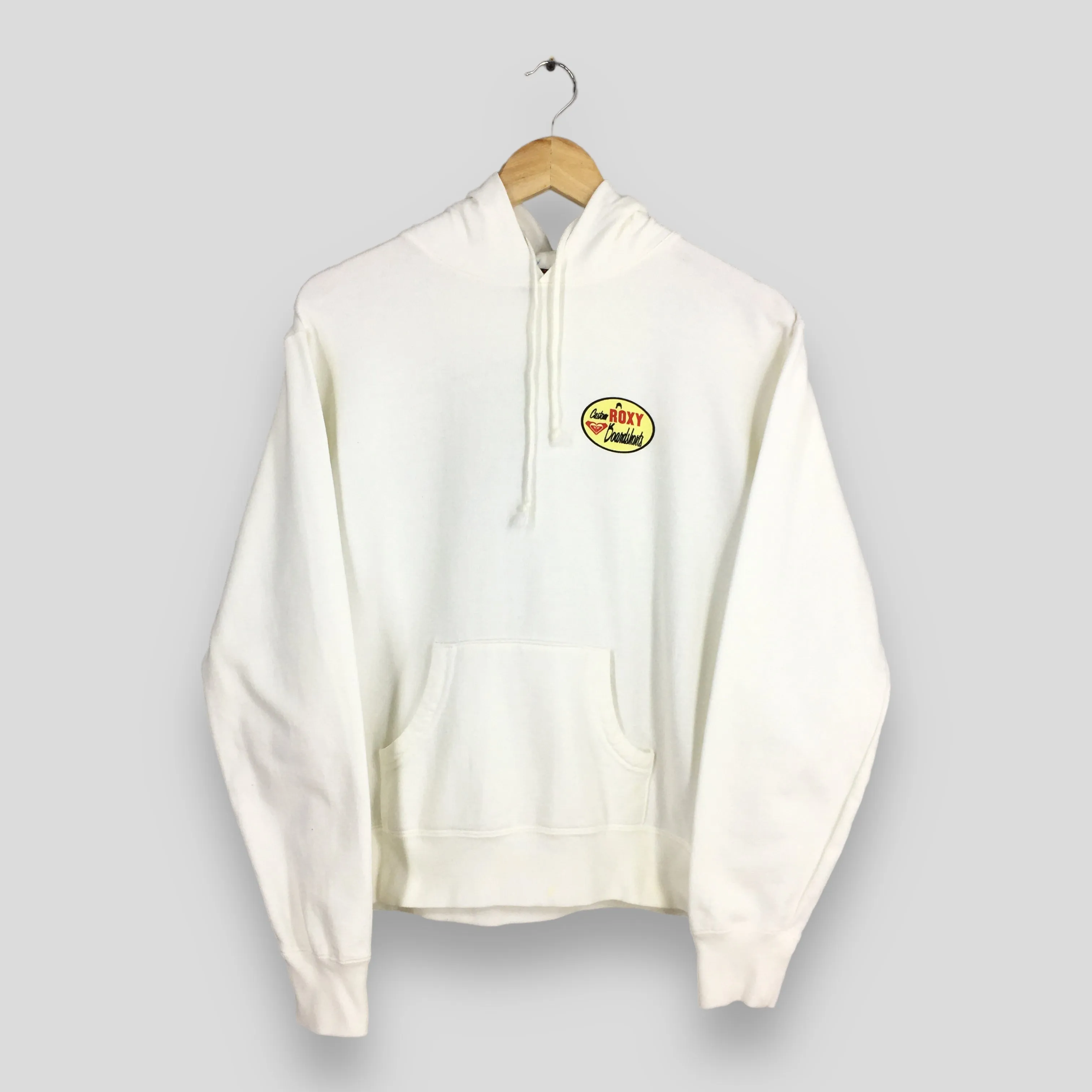 Roxy Surf White Hoodie Sweatshirt Large
