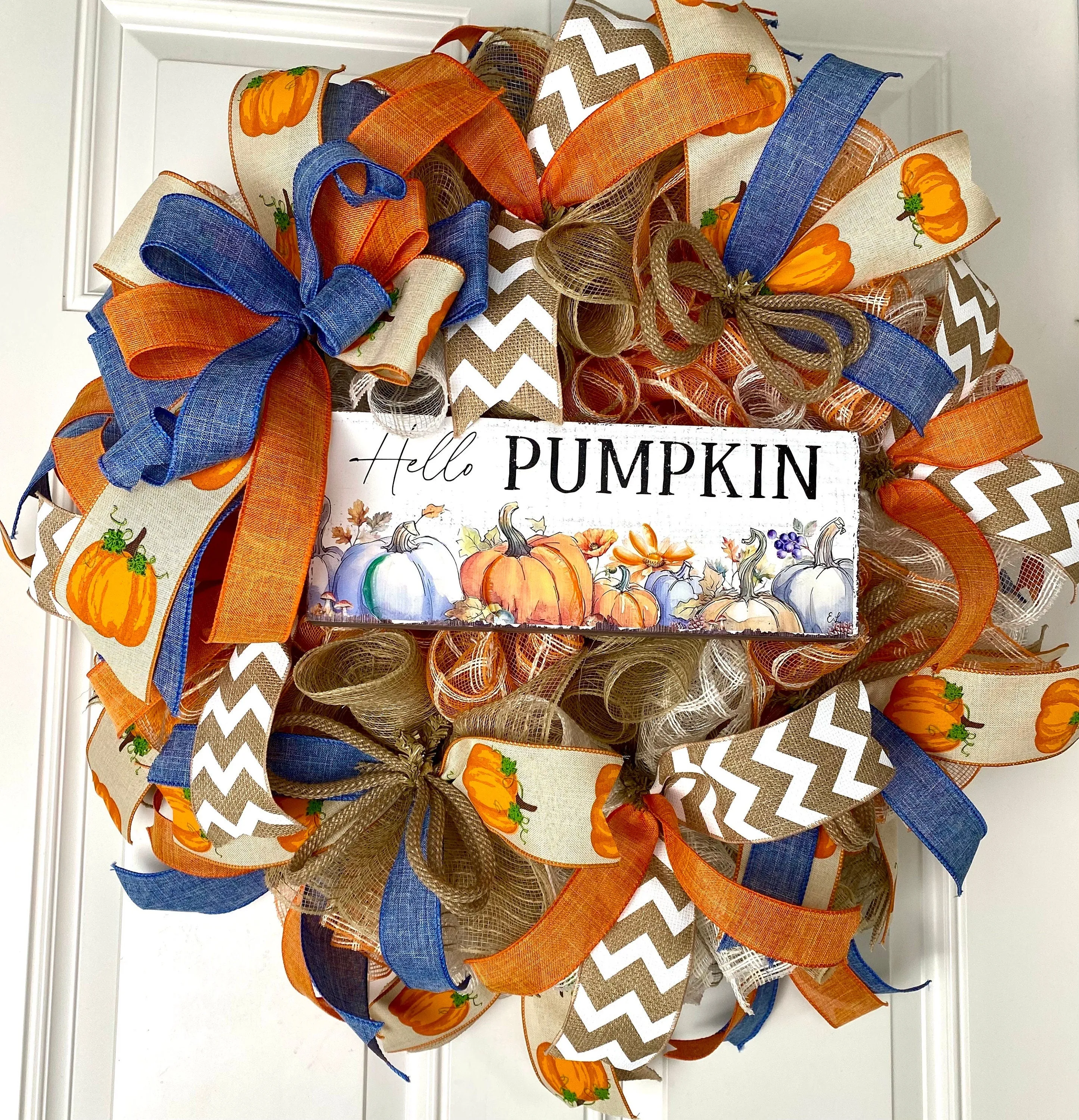 Rustic Farmhouse Pumpkin Wreath