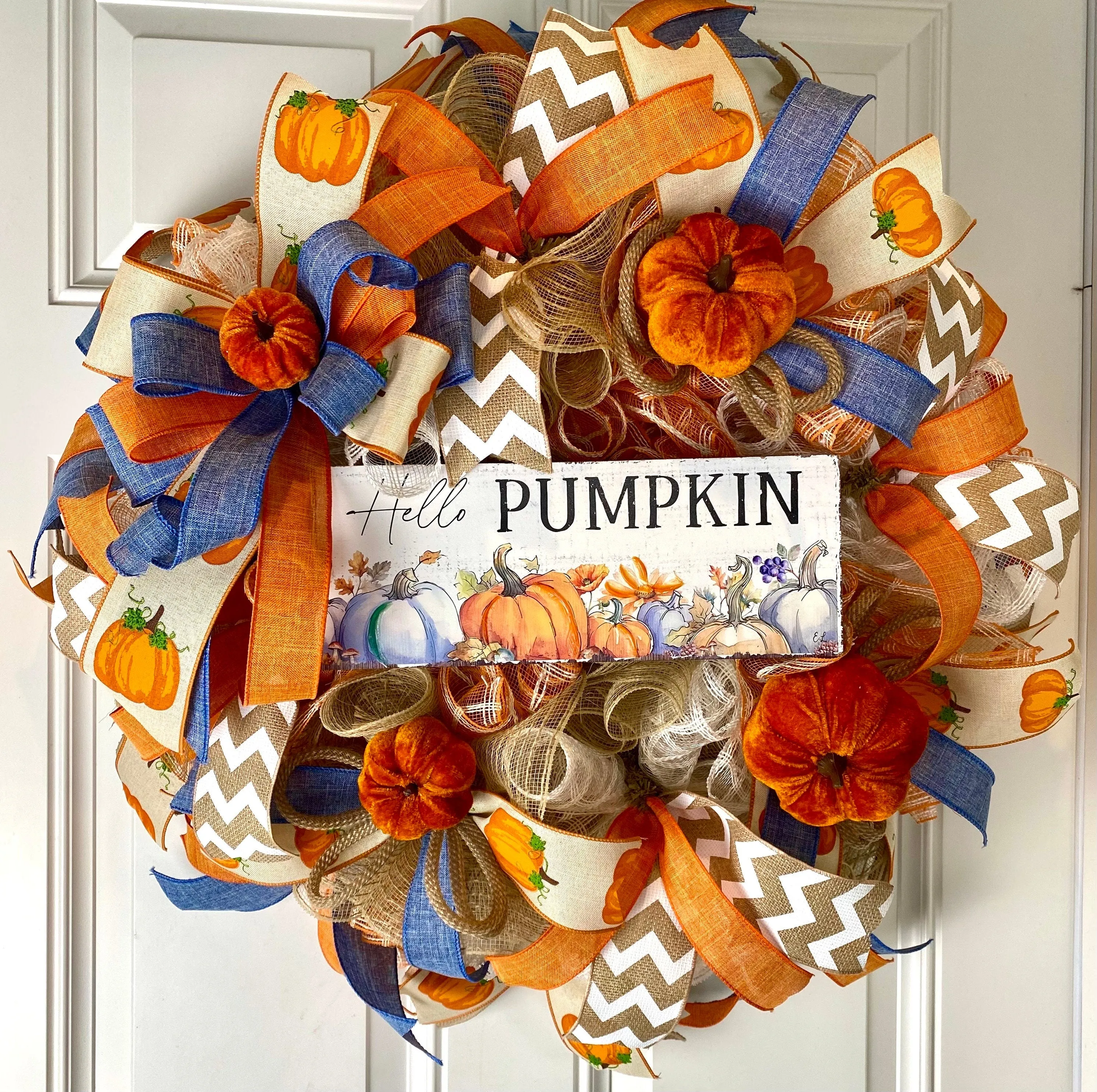 Rustic Farmhouse Pumpkin Wreath