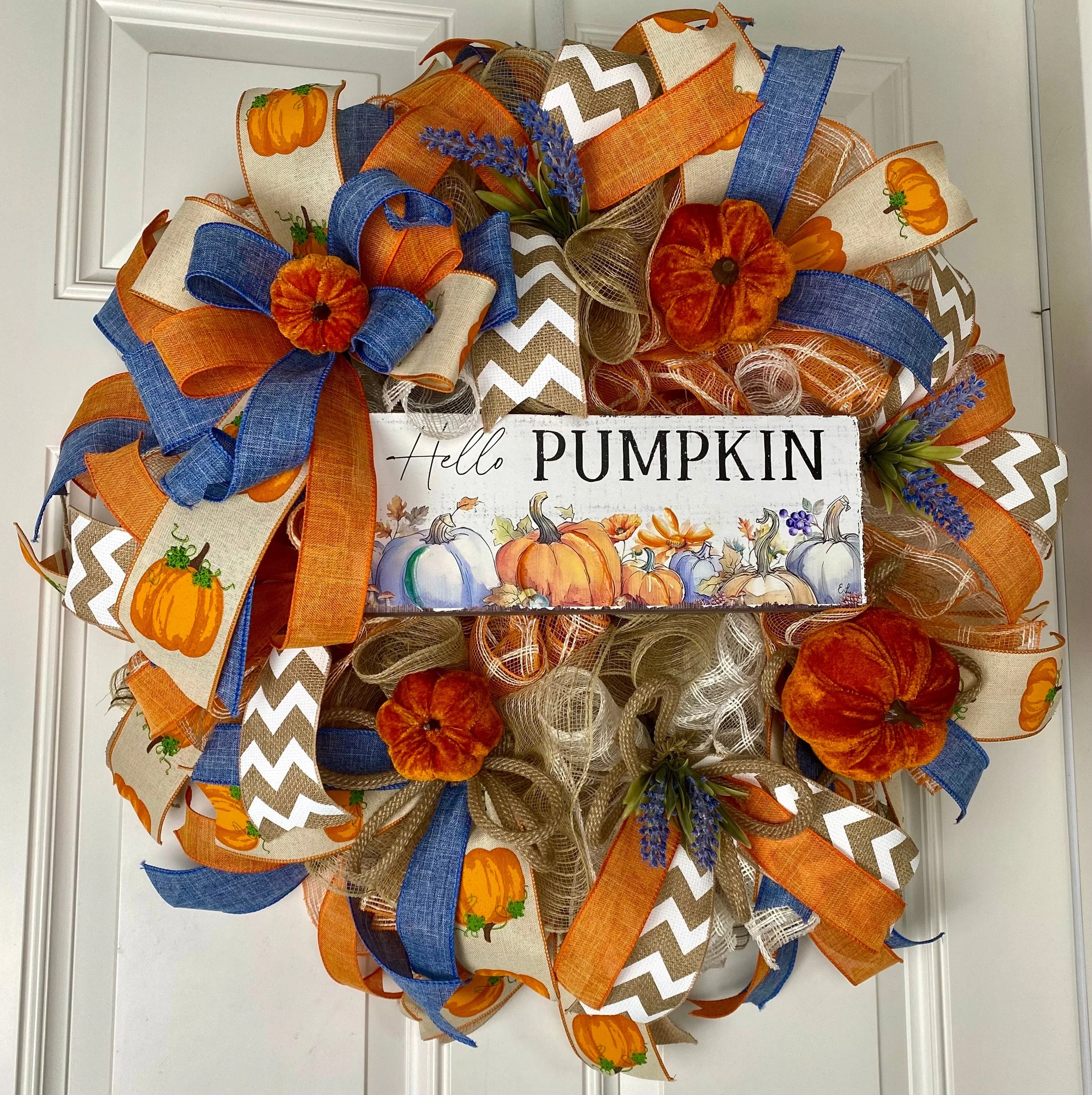 Rustic Farmhouse Pumpkin Wreath