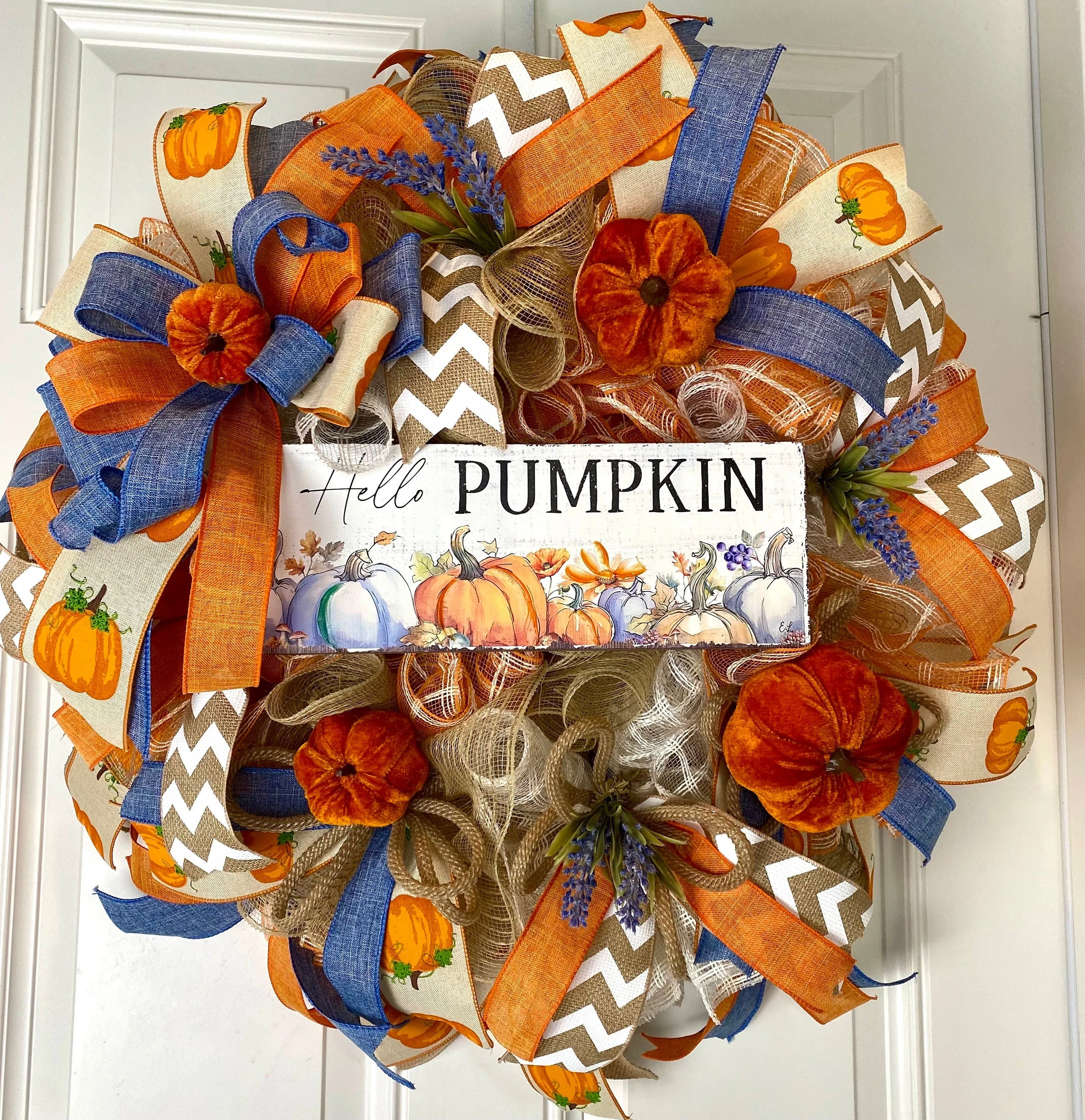 Rustic Farmhouse Pumpkin Wreath