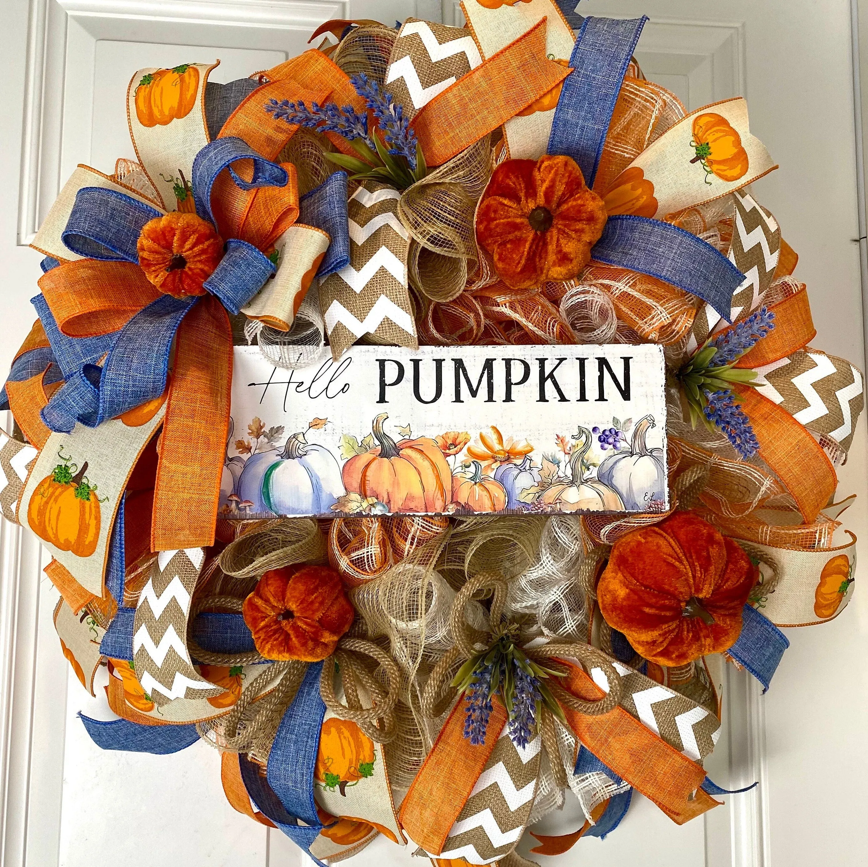Rustic Farmhouse Pumpkin Wreath