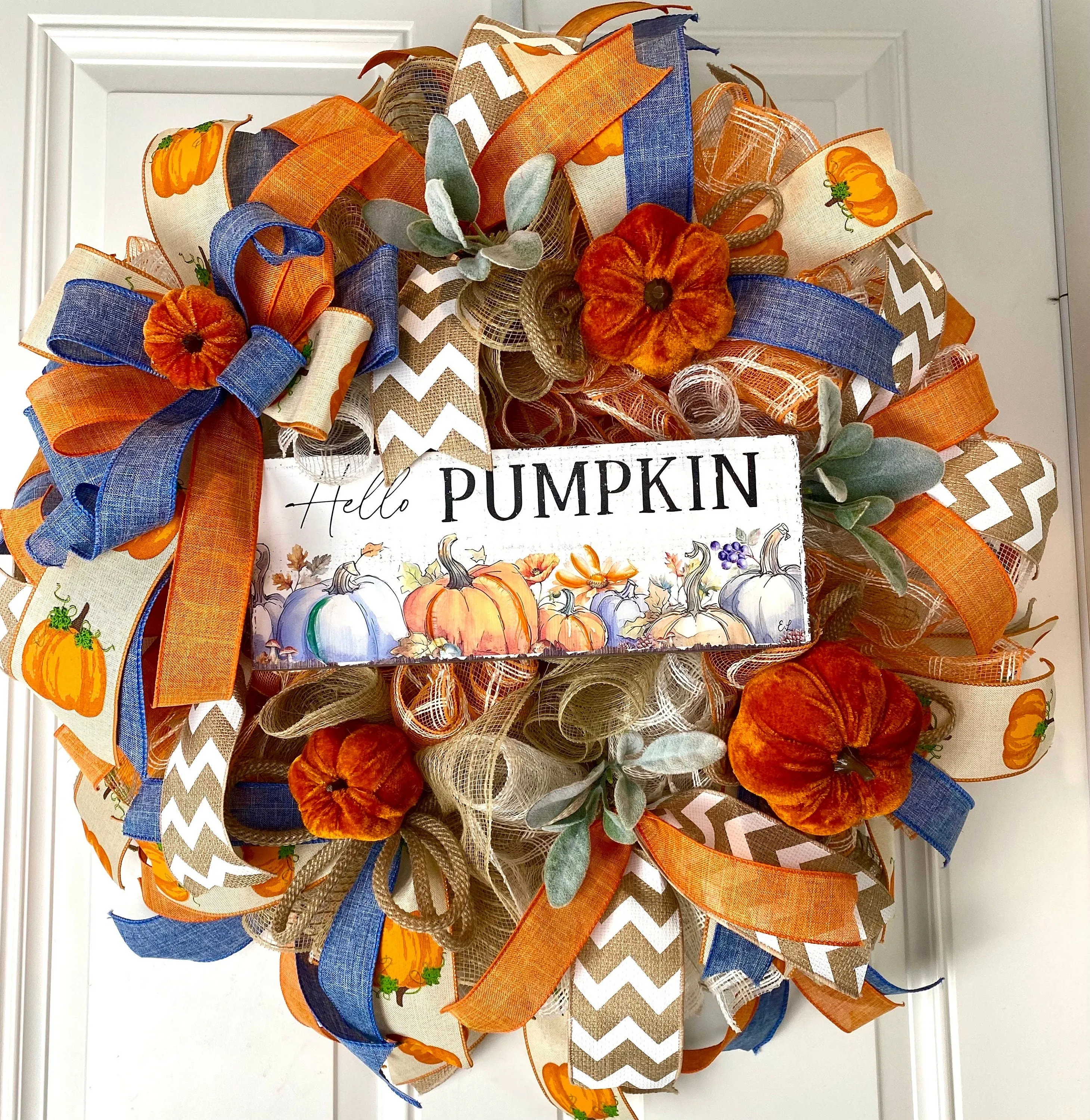 Rustic Farmhouse Pumpkin Wreath