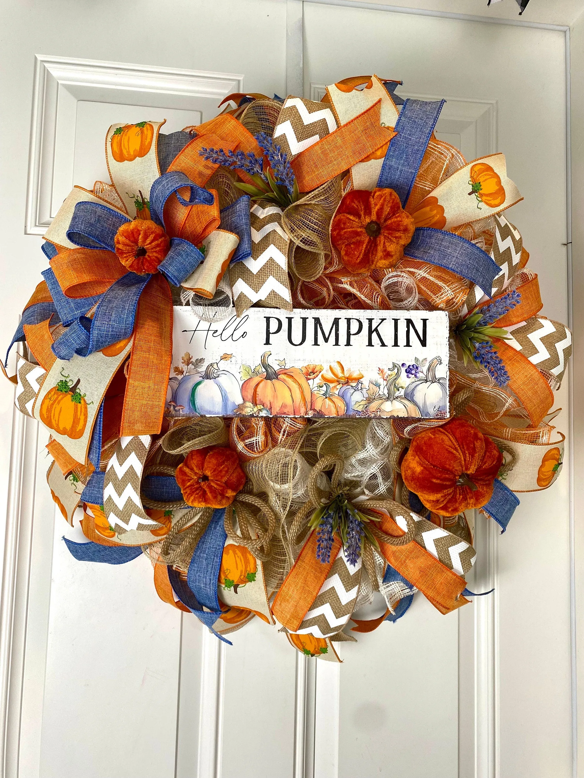Rustic Farmhouse Pumpkin Wreath