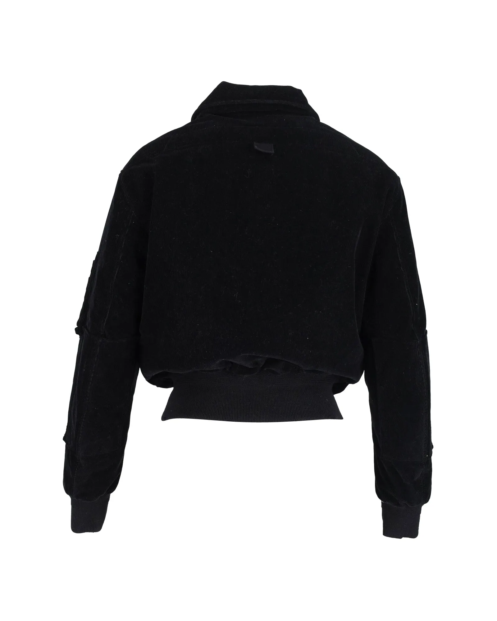 Saint Laurent Corduroy Bad Lieutenant Bomber Jacket in Black Cotton