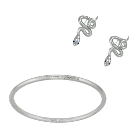 SAPPHIRE SNAKE EARRINGS   BANGLE SET (reg. $360) - ONE AVAILABLE