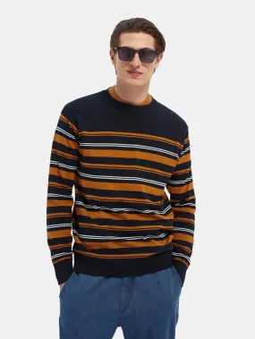 Scotch and Soda Knit Crewneck Sweater - Navy Combo