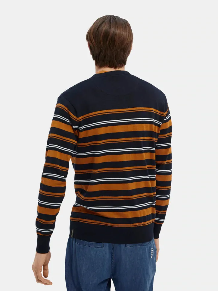 Scotch and Soda Knit Crewneck Sweater - Navy Combo