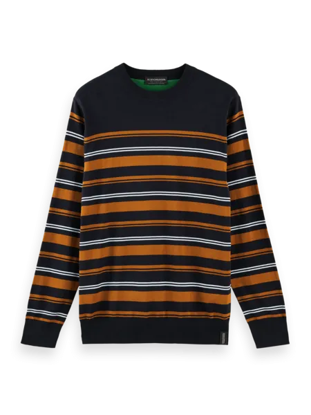 Scotch and Soda Knit Crewneck Sweater - Navy Combo