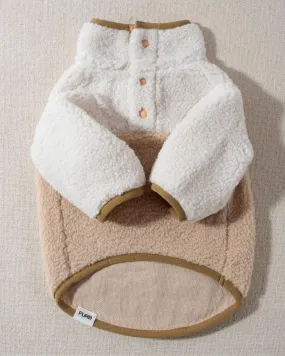 Shiba Tan   Ivory Sherpa Dog Pullover