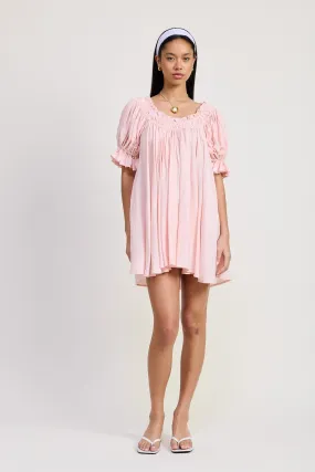 Short Sleeve Babydoll Mini Dress