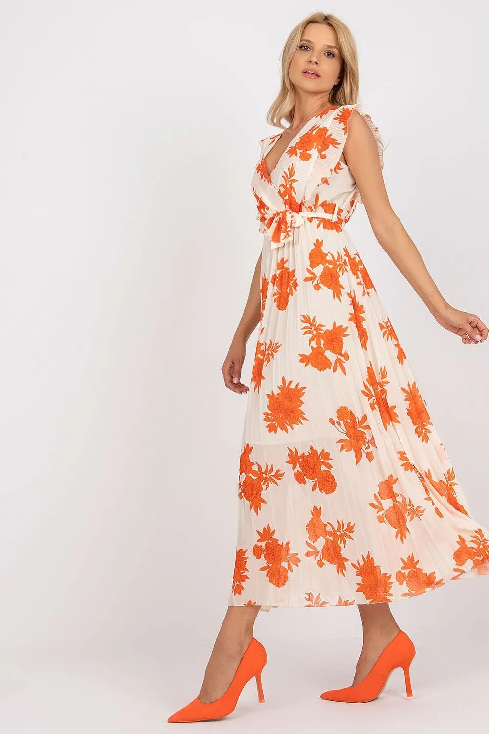 Short sleeves summer long dress