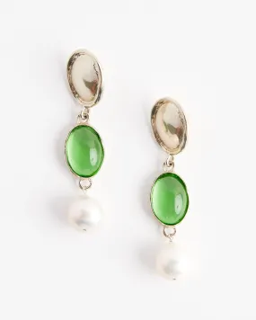Silver Sirena Earrings in Lizard