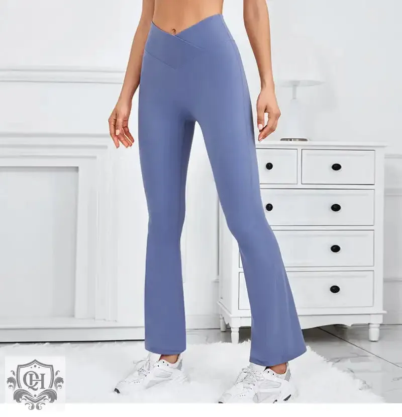 Slim Fit High Waist Bell Bottom Yoga Pants
