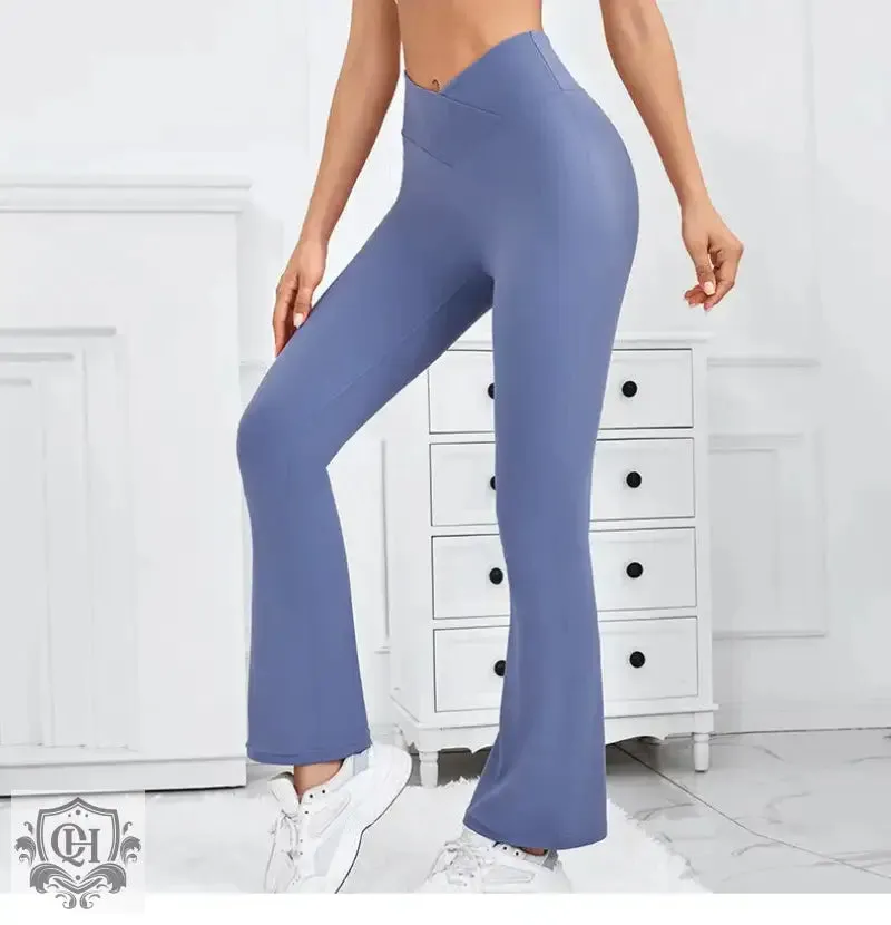 Slim Fit High Waist Bell Bottom Yoga Pants