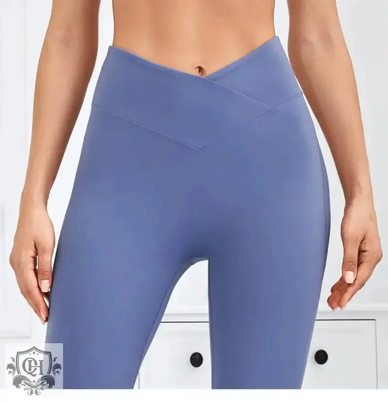 Slim Fit High Waist Bell Bottom Yoga Pants