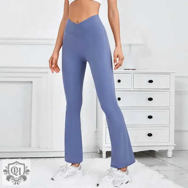 Slim Fit High Waist Bell Bottom Yoga Pants