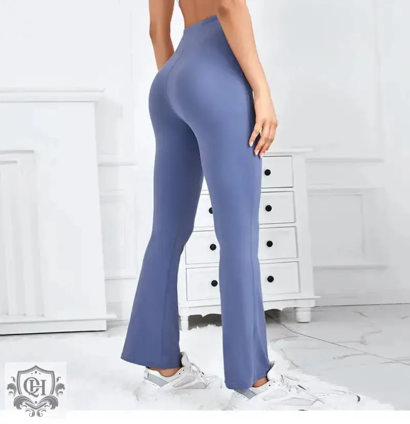 Slim Fit High Waist Bell Bottom Yoga Pants