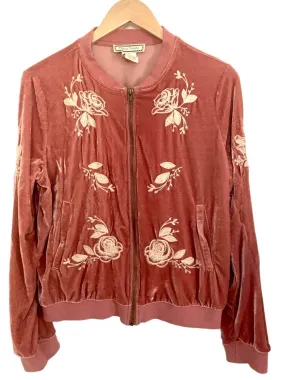 Soft Autumn Velour Bomber Jacket