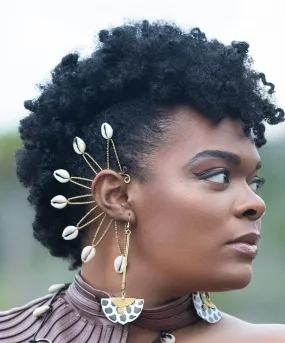 Star Burst Cowrie Ear Cuff