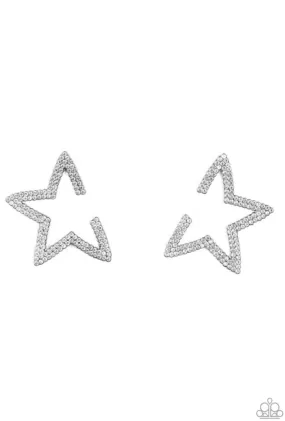 Star Player - Black Earrings - Paparazzi Accessories