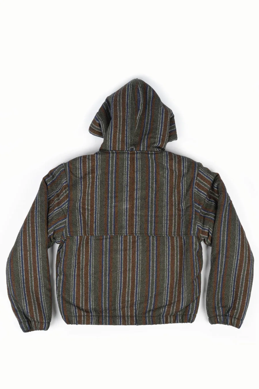 STUSSY WOOL STRIPE WORK JACKET OLIVE
