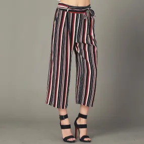 Summer Wide Leg Stripes Loose Strap Pants