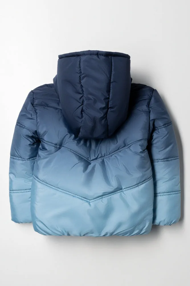 Superman Puffer Jacket Navy