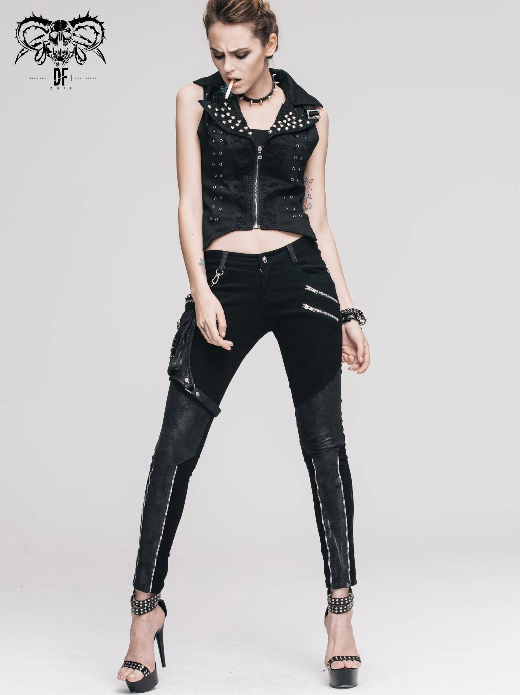 ‘Take the Power Back’ Punk Slim-Fit Pants