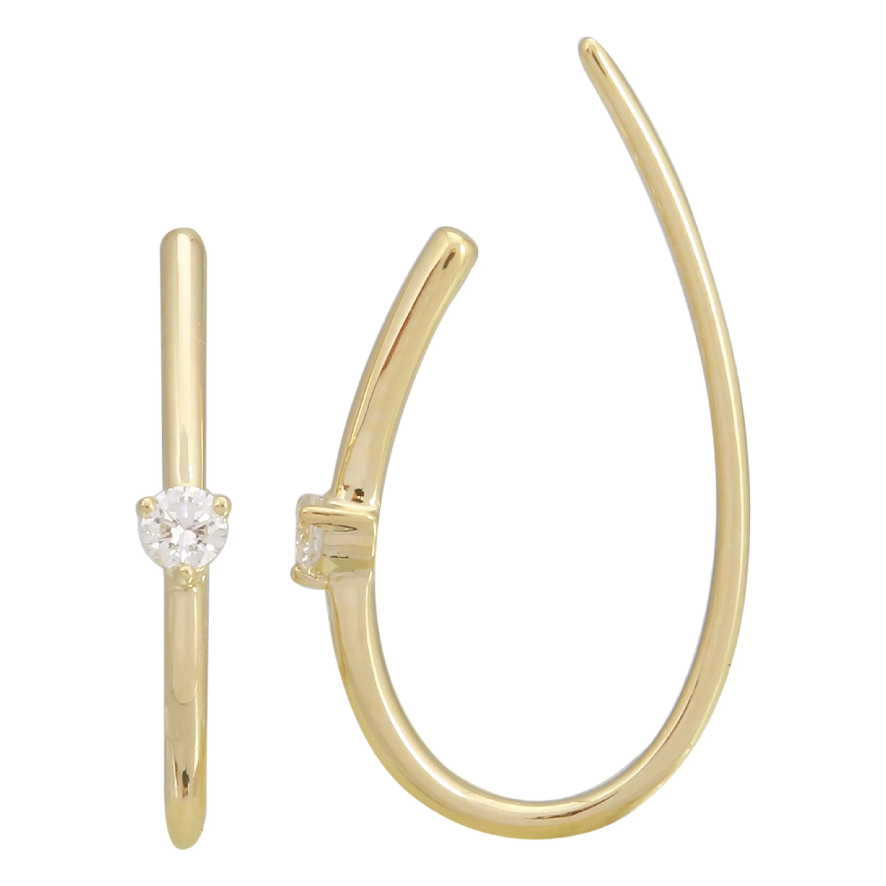 Threader Hook Loop Lobe Earrings