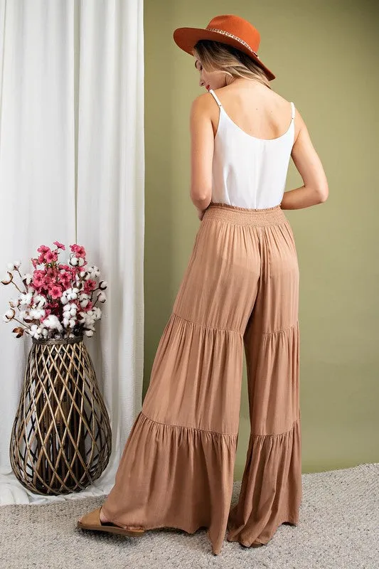 Tiered Wide Leg Pants