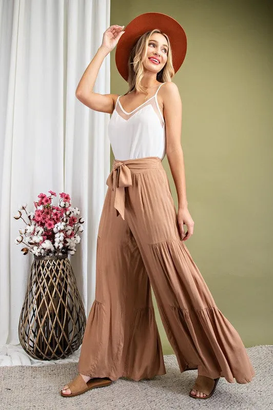 Tiered Wide Leg Pants
