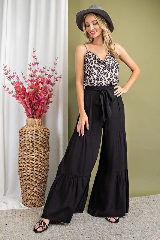 Tiered Wide Leg Pants