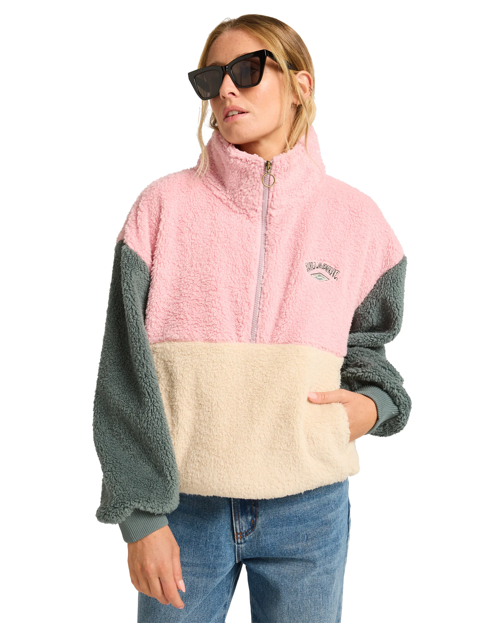 Time Off Fleece Jacket in Eucalyptus