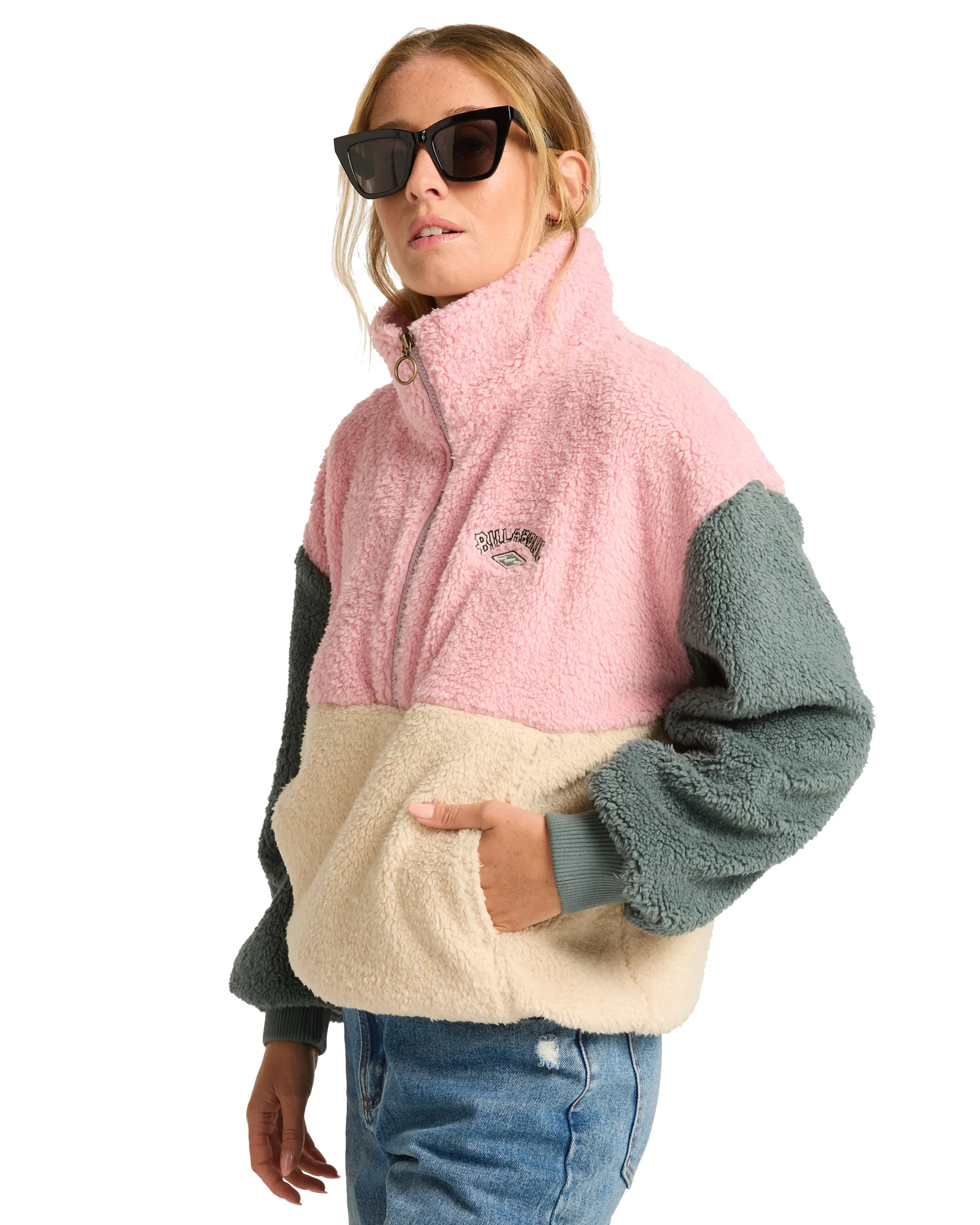 Time Off Fleece Jacket in Eucalyptus