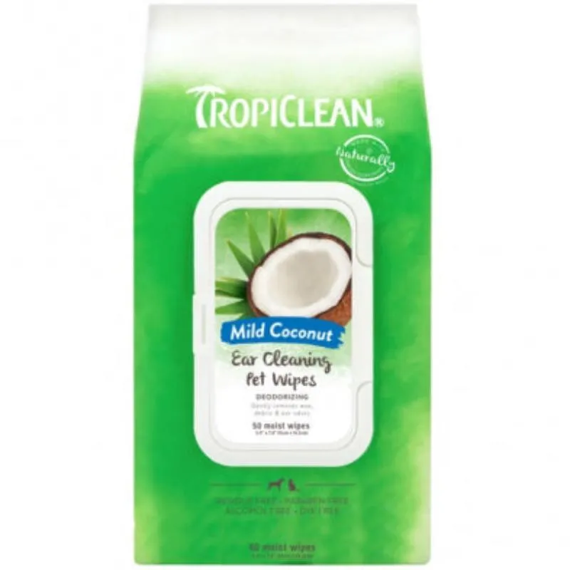 TropiClean Ear Cleaning Wipes 50ct