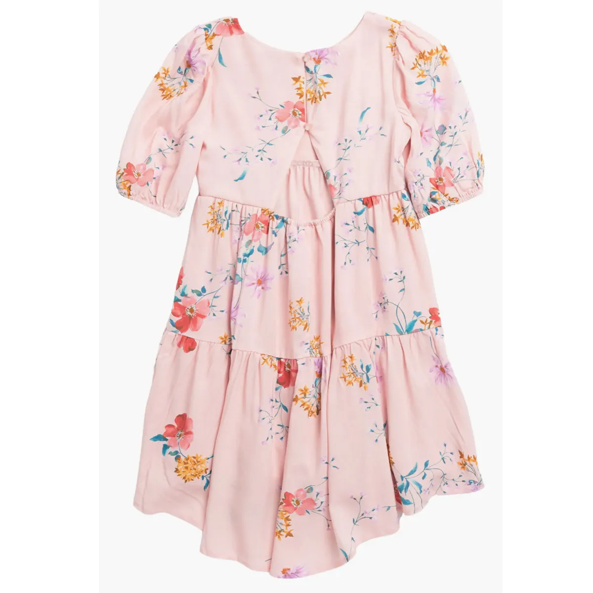Tween Floral Tiered Babydoll Dress