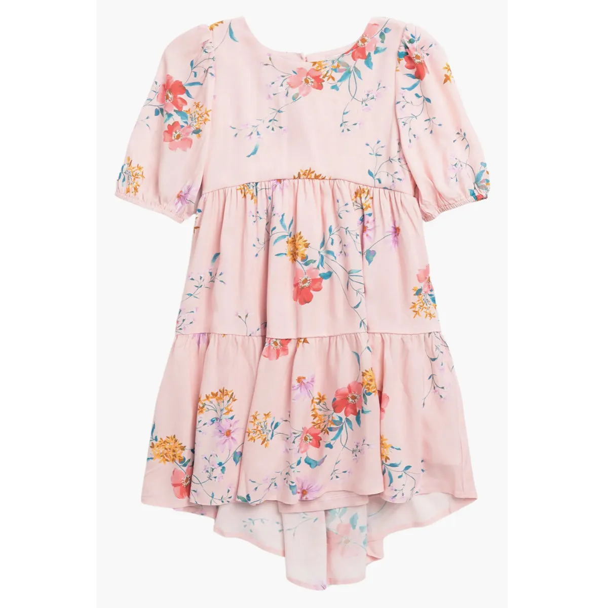 Tween Floral Tiered Babydoll Dress