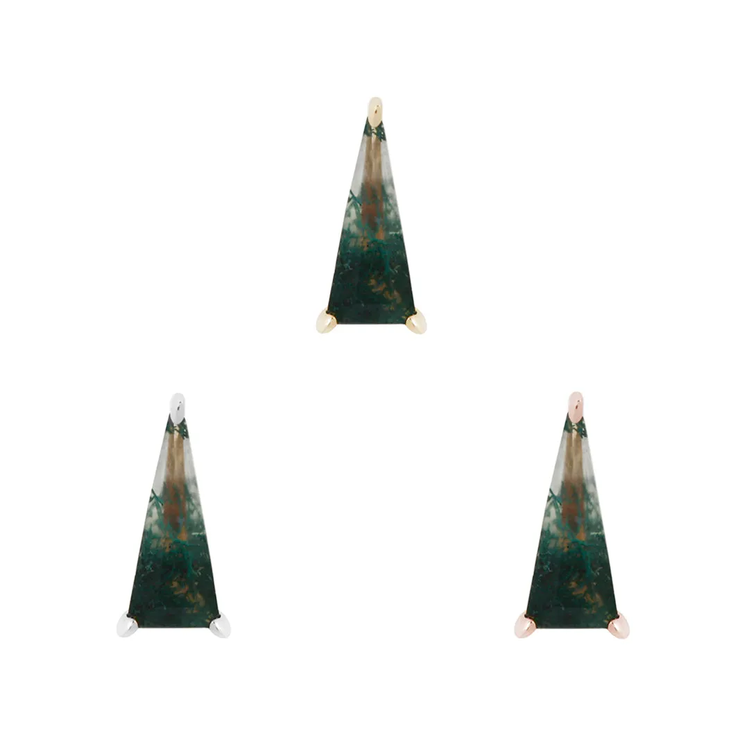 Vela - Moss Agate - Threadless End