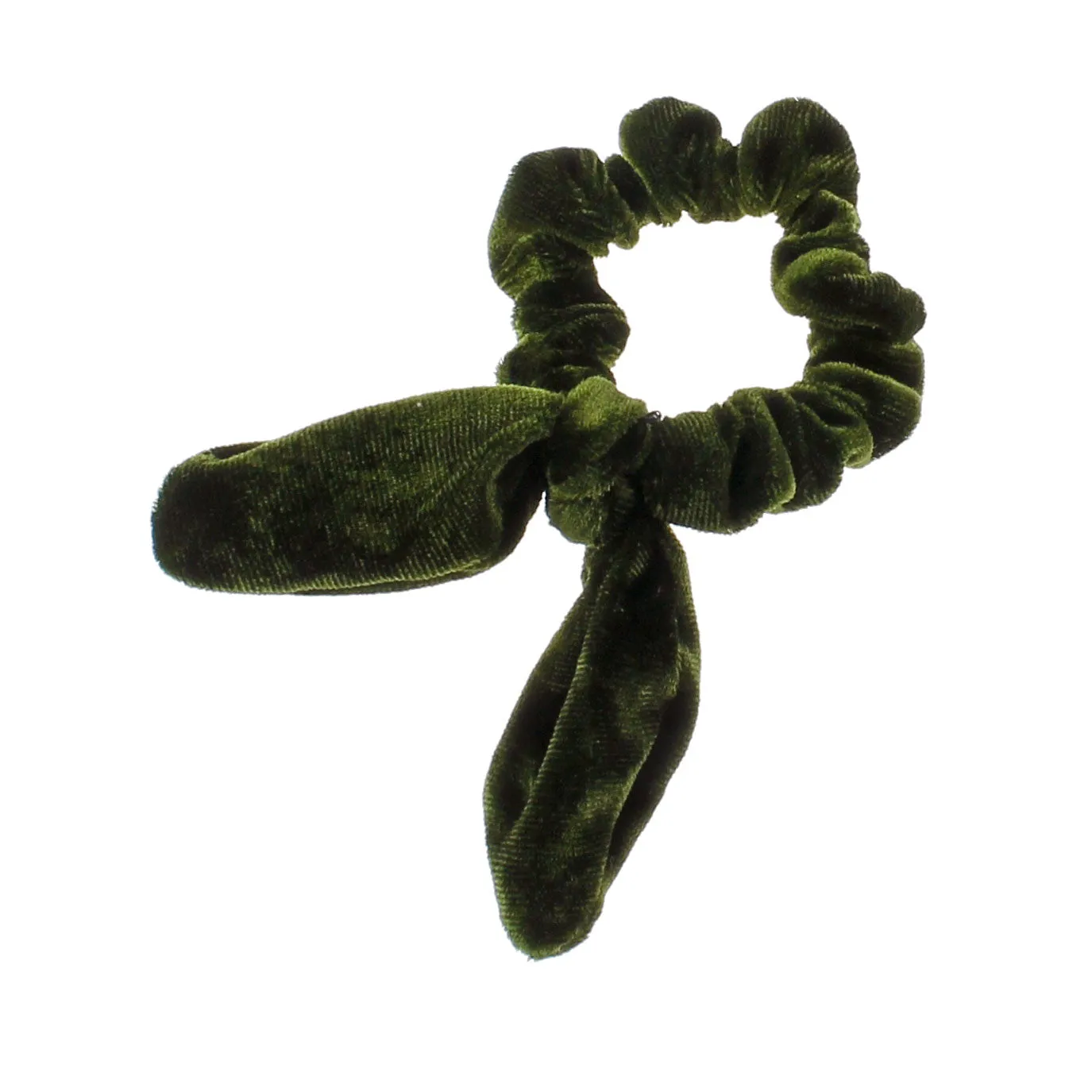 Velvet Knotted Bunny Ear Hair Scrunchie
