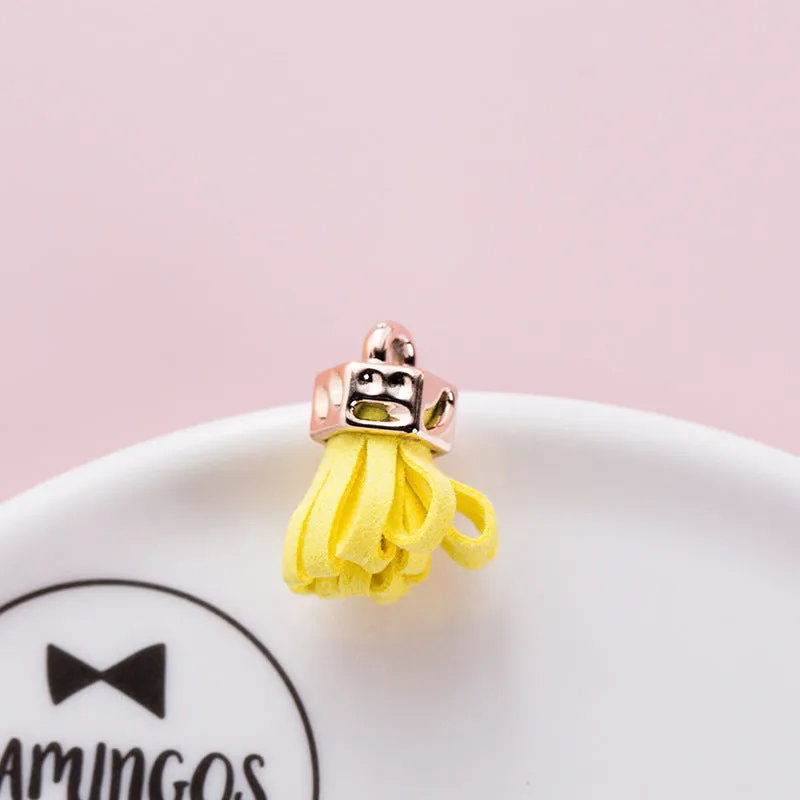Velvet Leather Tassel Diy Jewelry Accessories Car Phone Bag Pendant Small Tassel Ear Keychain With
