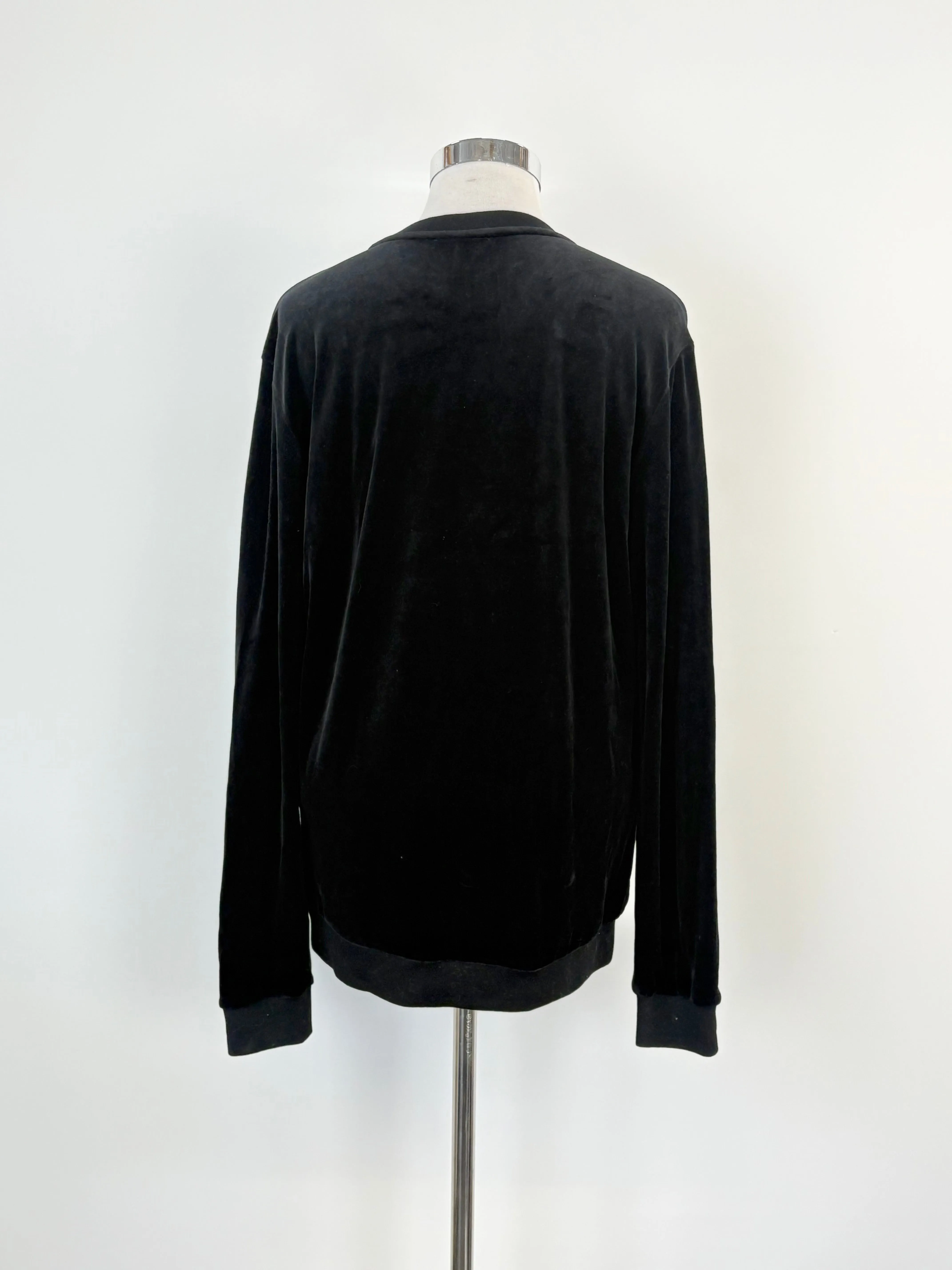 Versace Underwear Black Velour Medusa 'Gym' Crewneck - M