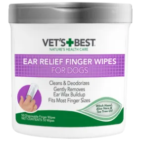 Vet's Best Ear Finger Wipes for Dogs & Cats 50 count