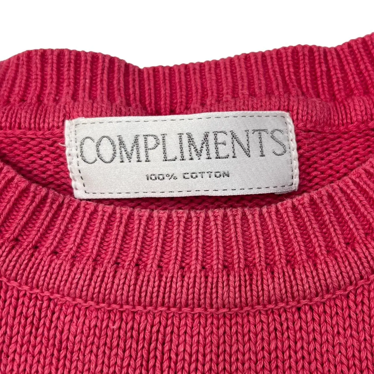 Vintage 90’s COMPLIMENTS Classic Basic Cotton Crewneck Knit Sweater Jumper