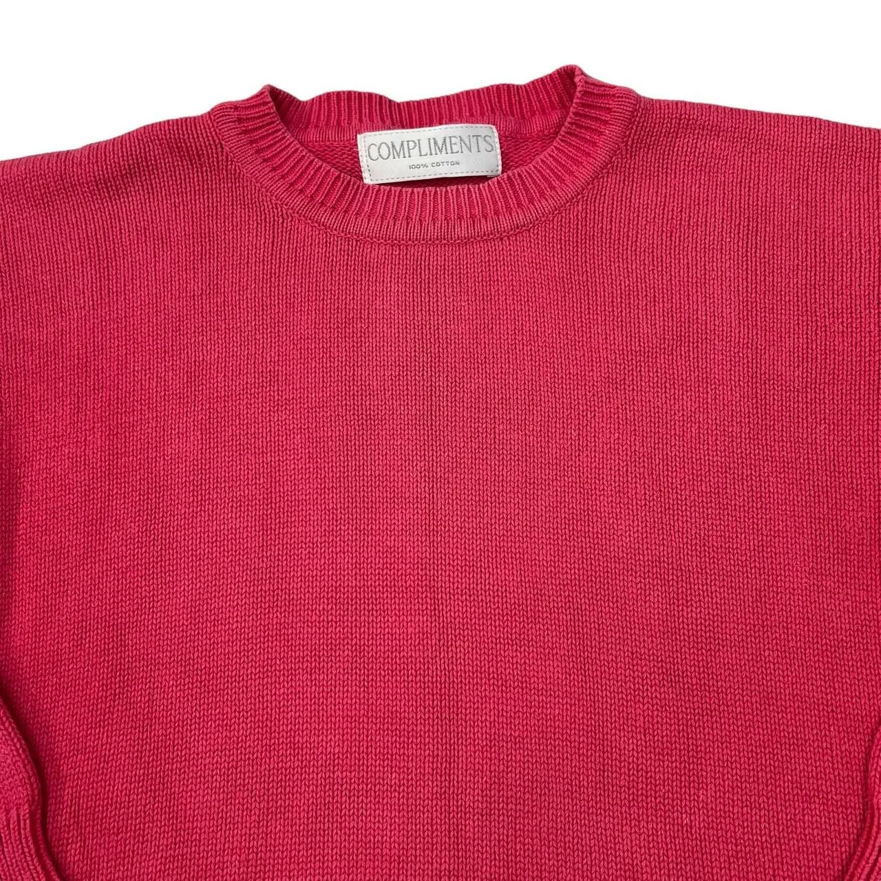 Vintage 90’s COMPLIMENTS Classic Basic Cotton Crewneck Knit Sweater Jumper